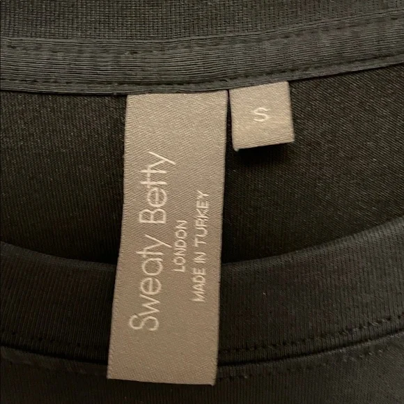 Sweaty Betty Rhea Charcoal Black Short Sleeve Midi Dress Size Small - Picture 6 of 12